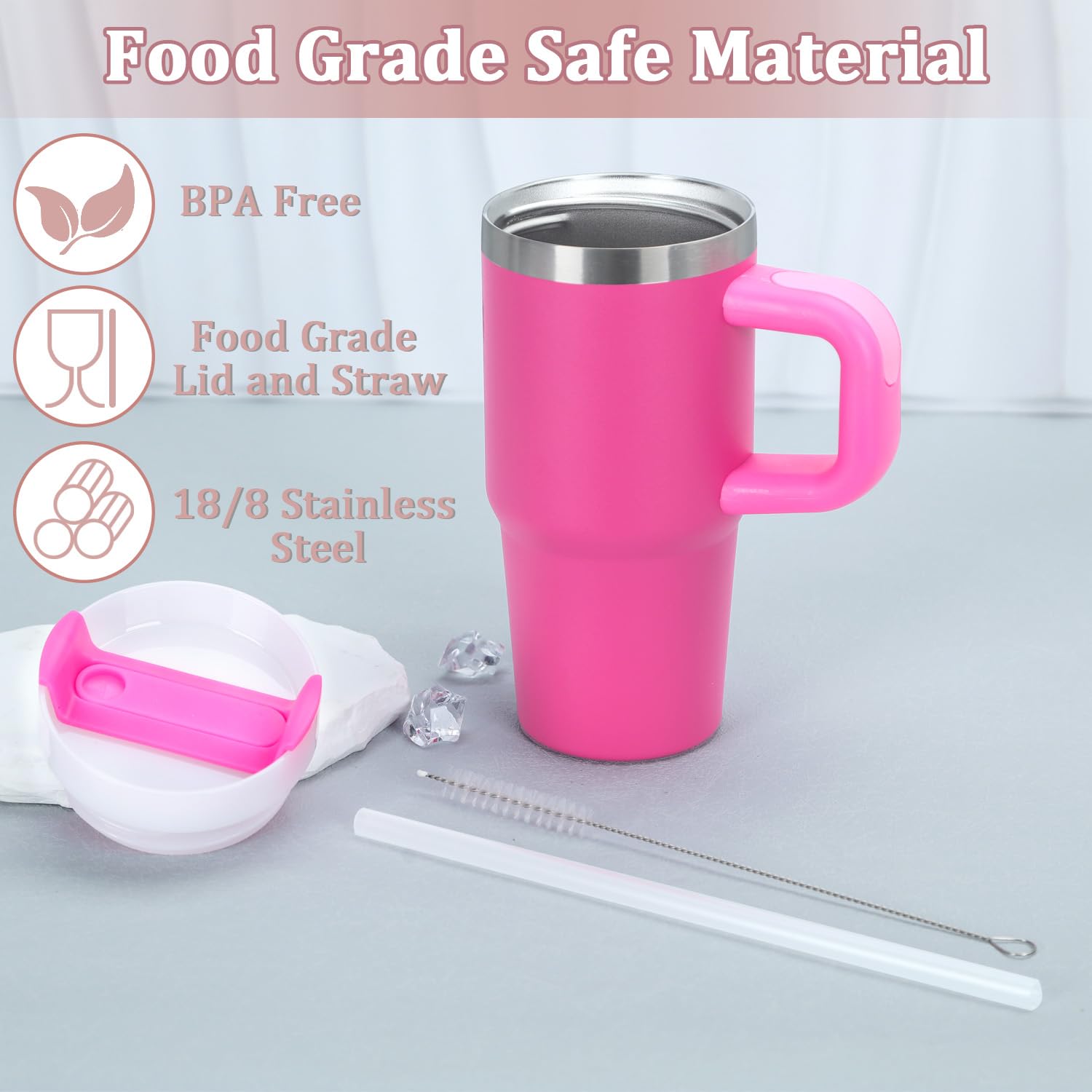 Muwnrol 14oz tumbler con aislamiento de doble pared mantiene bebidas frescas.
