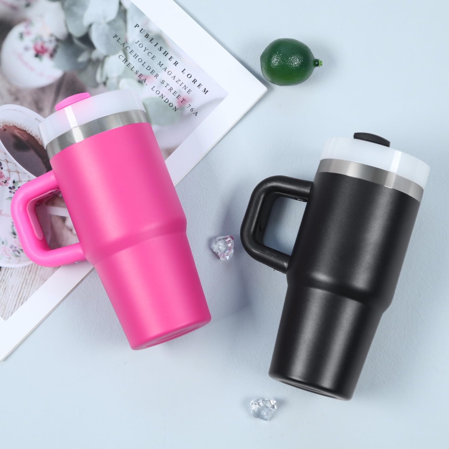 Muwnrol 14oz tumbler incluye pajita y limpiador, cómodo para beber y limpiar.