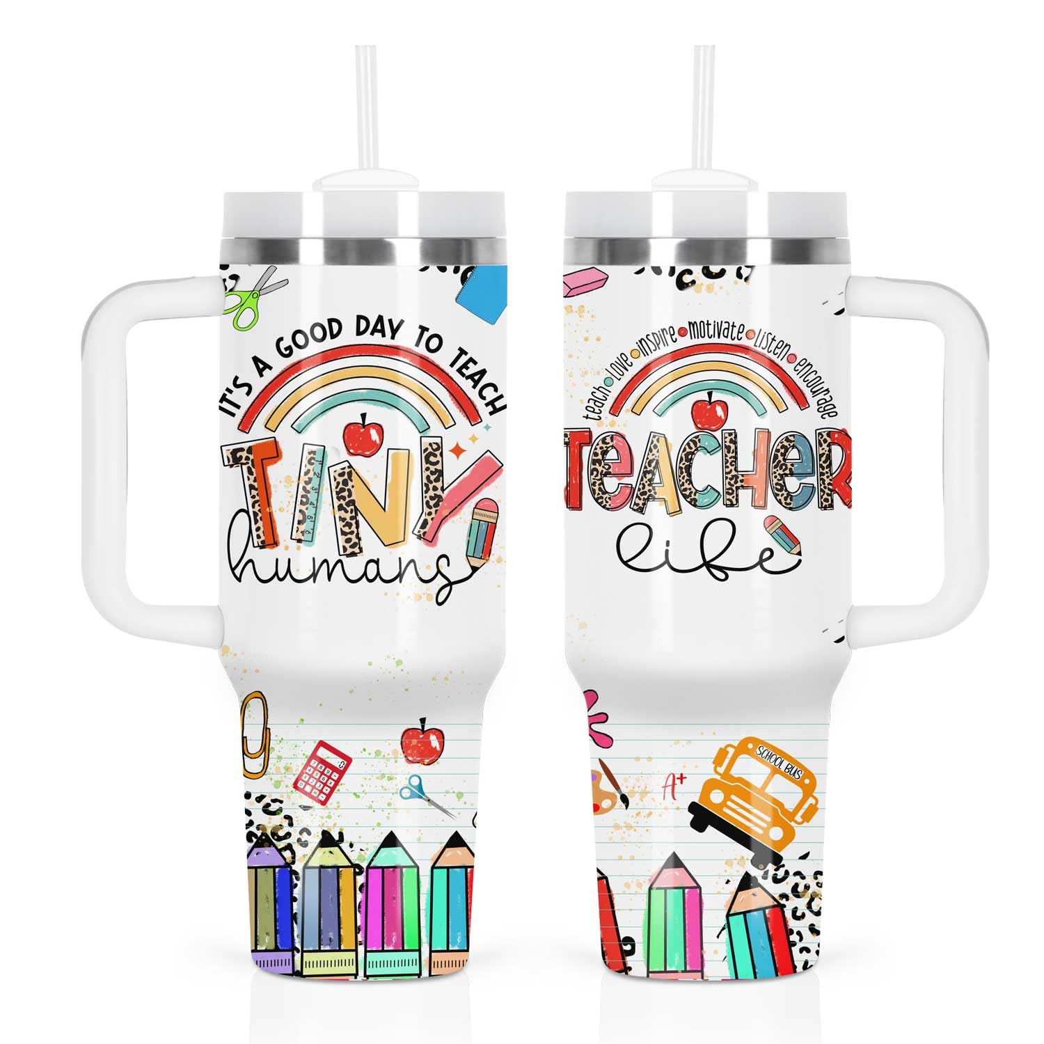 Muwnrol tumbler regalo para profesor, 40 onzas, ideal para agradecer con bebidas frías o calientes.