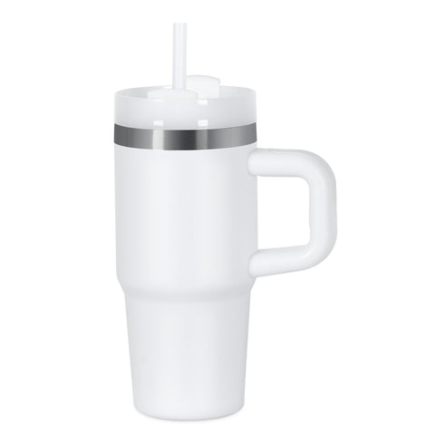 Muwnrol vaso térmico 14 onzas con asa y pajilla, ideal para bebidas frías.