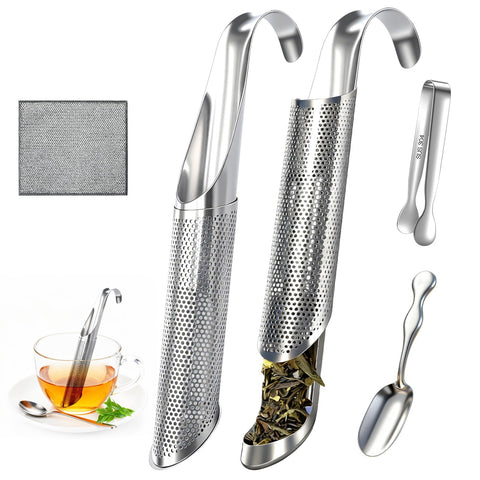 Infusor muxou para hojas sueltas, versión de dos piezas, fácil de limpiar.