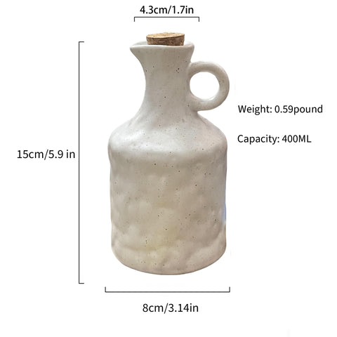 Botella cerámica MuyuRise con tapón de corcho para frescura.