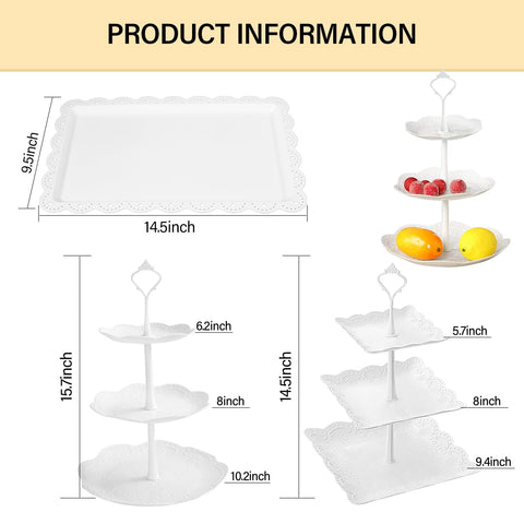 Mwellewm estante postres plástico blanco para ordenar dulces.