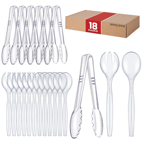 Mwellewm set de utensilios para servir, 18 piezas, ideal para buffets