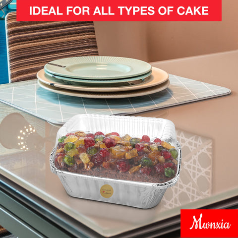 Mwnxia envase mini aluminio con tapas claras, transporte seguro de comidas para eventos