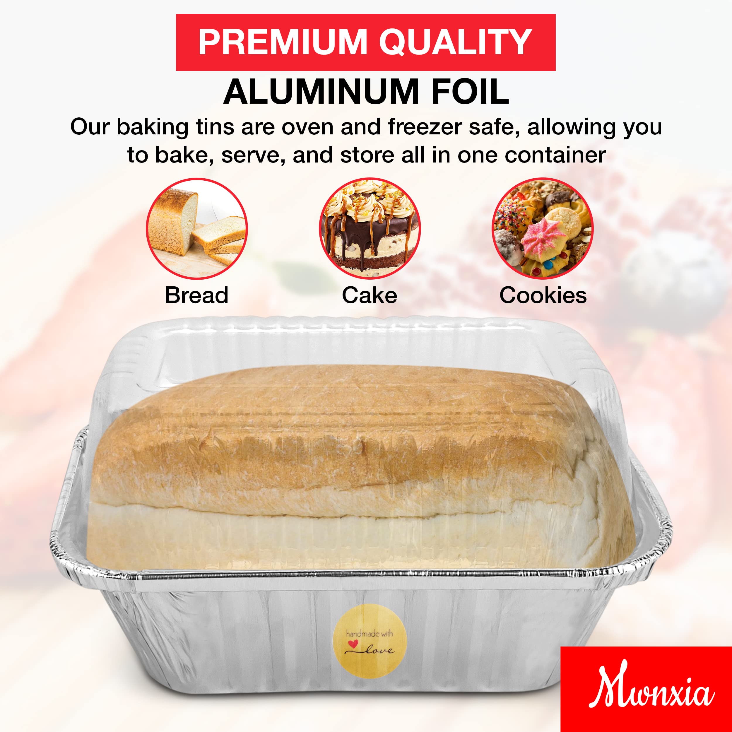 Mwnxia pan mini aluminio para hornear bizcochos y panes de forma uniforme