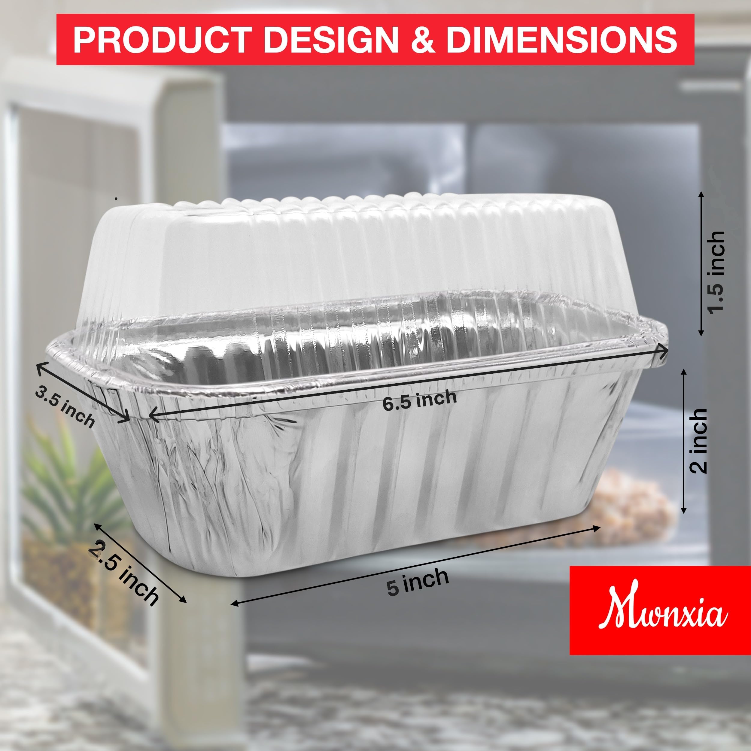 Mwnxia pan mini aluminio para llevar, perfecto como envase desechable para reparto