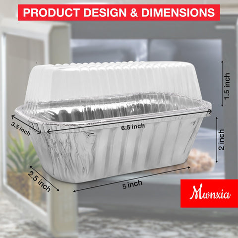 Mwnxia pan mini aluminio para llevar, perfecto como envase desechable para reparto