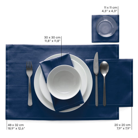 MY DRAP servilletas de algodón azul petróleo sin costuras para evitar pelusas