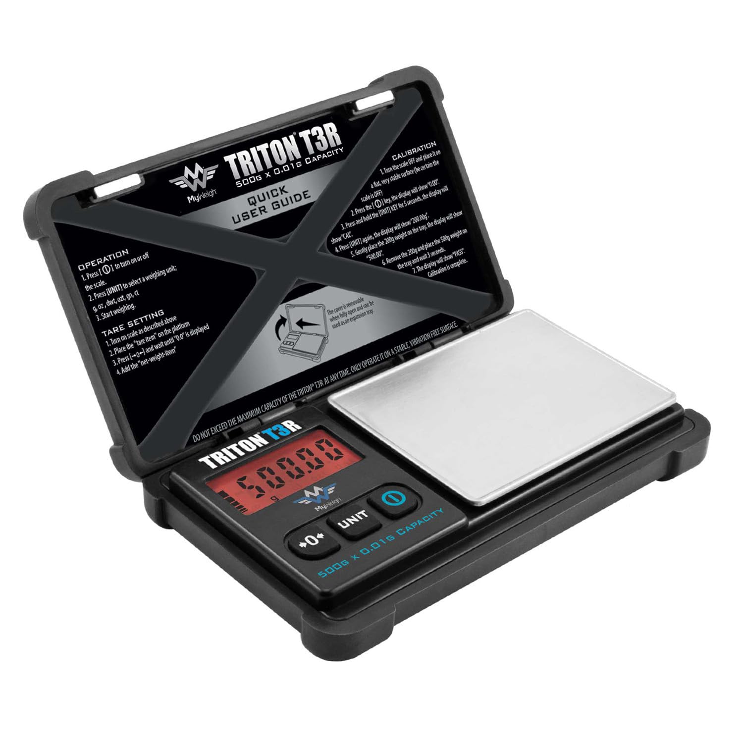 My Weigh Triton T3R, escala portátil 500 g, para mediciones precisas en cualquier lugar.