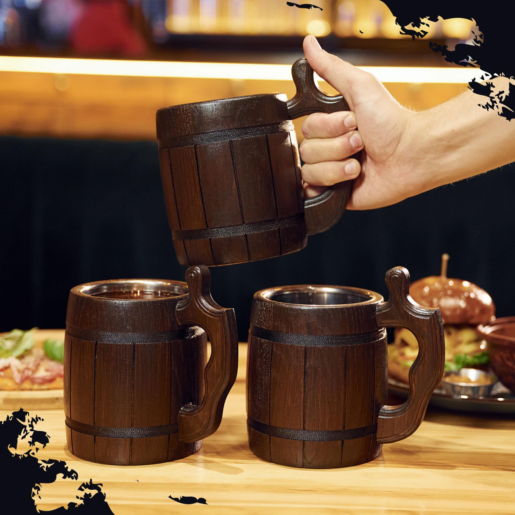 Uso diario de la jarra MyFancyCraft para cerveza, café o té