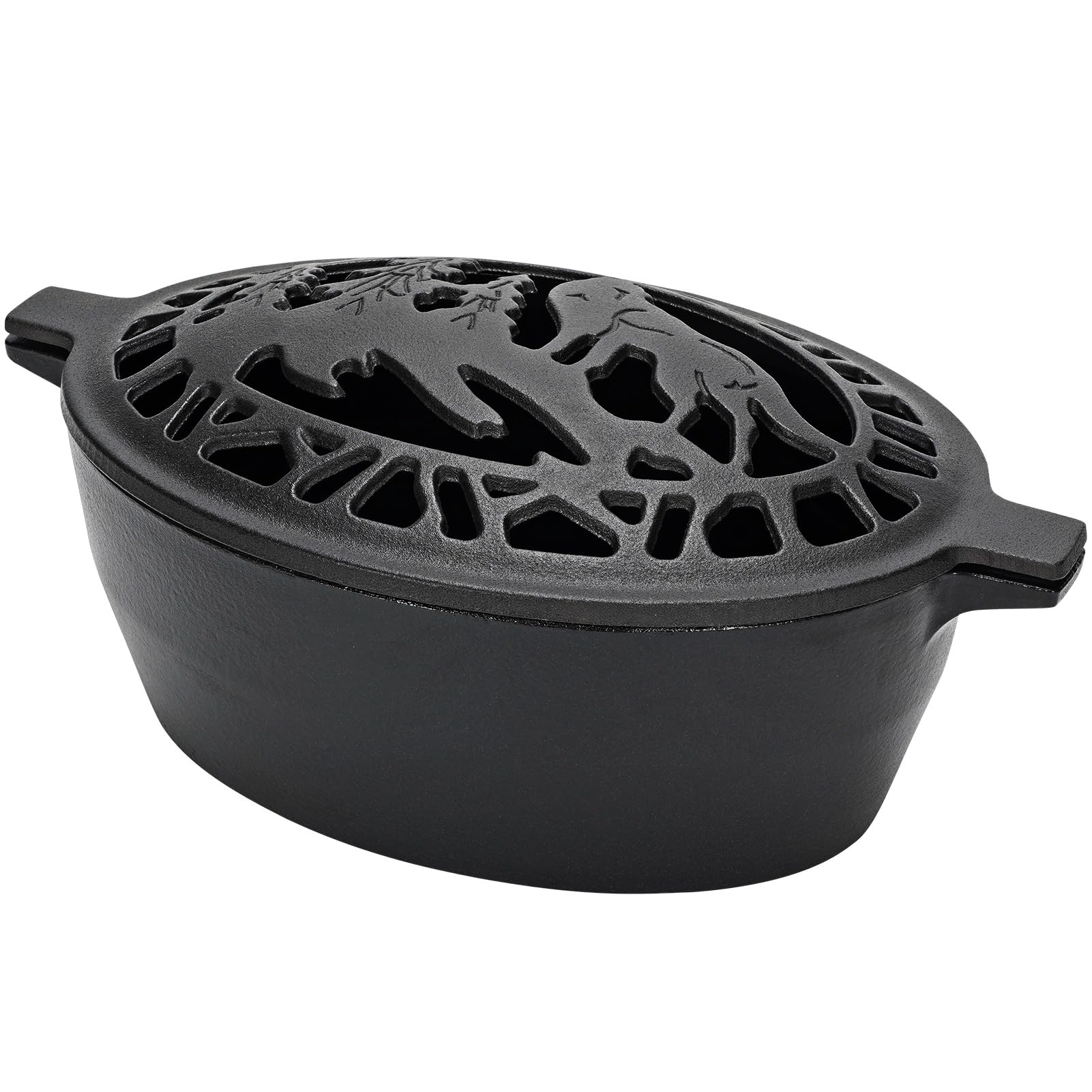 MYFIREPLACEDIRECT vaporera para estufa de leña con lobo decorativo añade humedad natural.