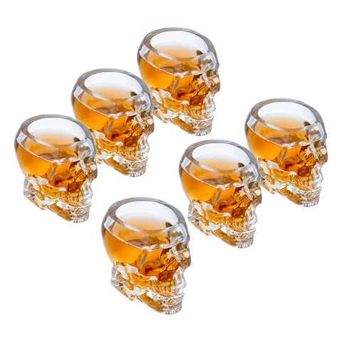 Vaso chupito MyGift con calaveras 3D para fiestas de miedo y decoración.