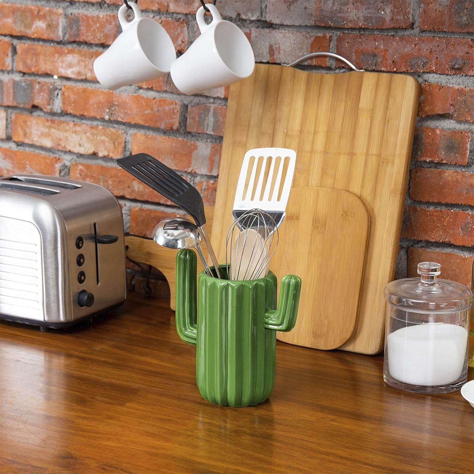 MyGift cactus cerámico decorativo para cocina y despensa