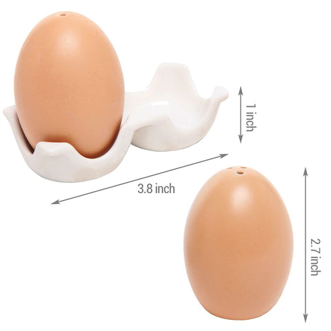 MyGift huevos cerámicos marrón, compactos y duraderos para uso diario en mesa.
