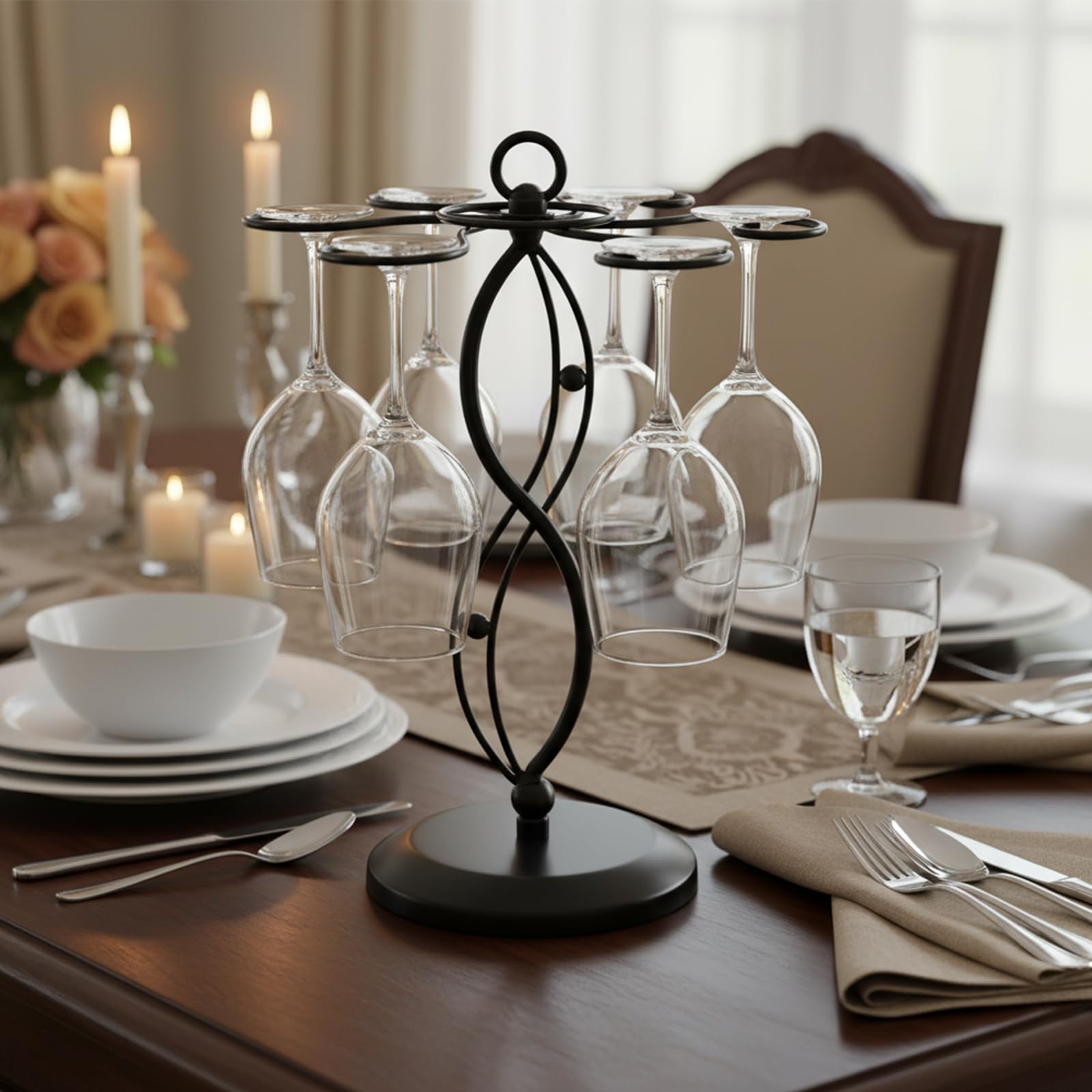 MyGift diseño scrollwork negro añade estilo vintage a la cocina
