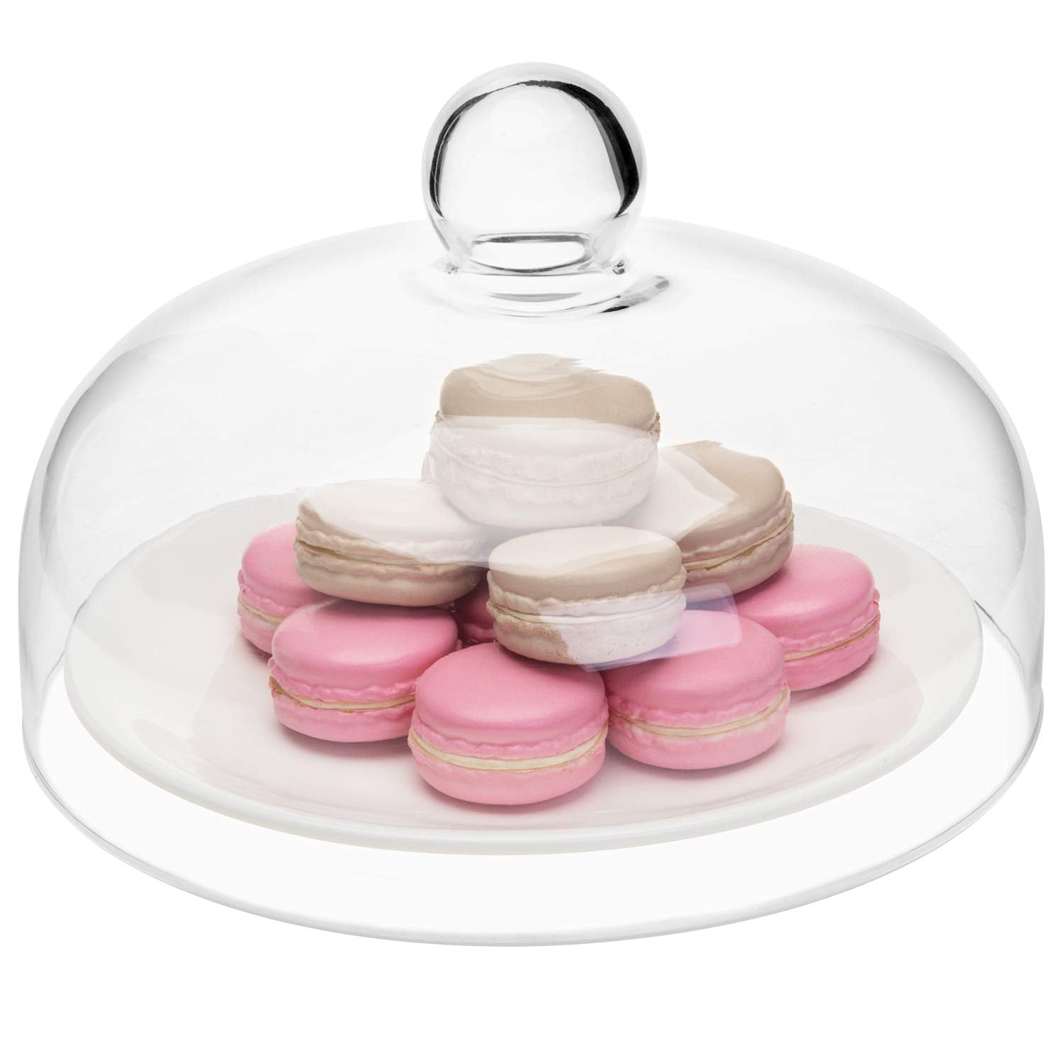 MyGift domo de vidrio redondo para pasteles, protege y exhibe con claridad.
