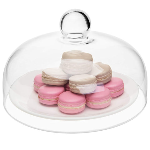 MyGift domo de vidrio redondo para pasteles, protege y exhibe con claridad.