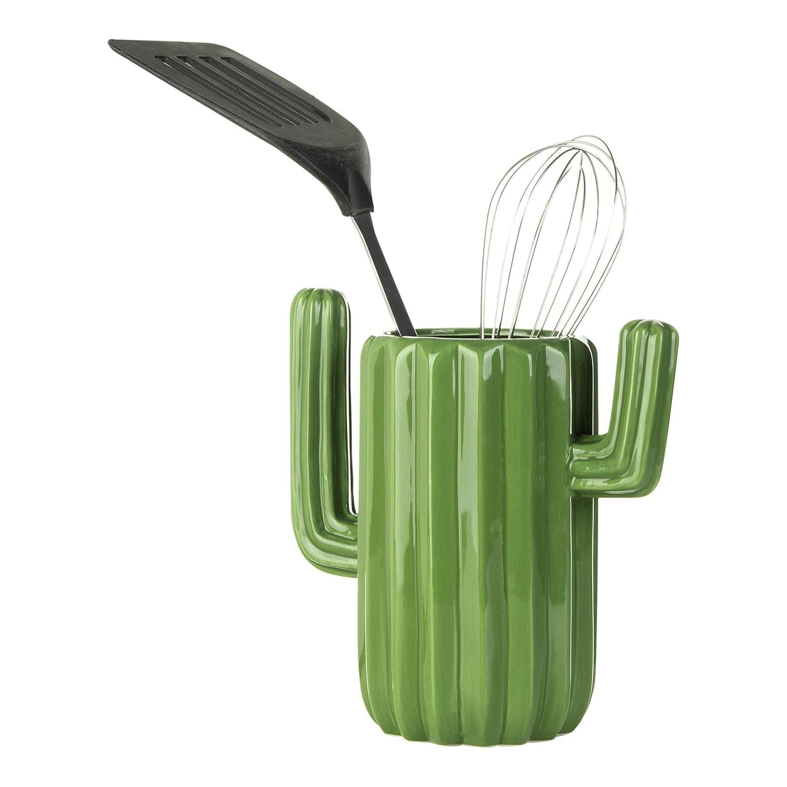 MyGift cactus cerámico porta-reglas para escritorio ordenado