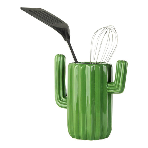 MyGift cactus cerámico porta-reglas para escritorio ordenado