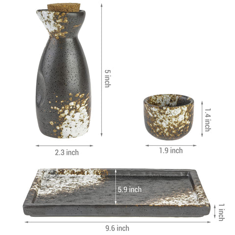 MyGift servir sake frío o caliente con cerámica robusta y presentable.