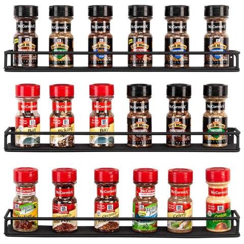 MyGift usos-cocina-condimentos-estante-negro, organizacion clara.