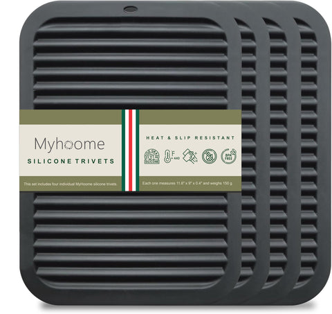 MyHoome posavasos silicona 4 piezas protegen superficies del calor.