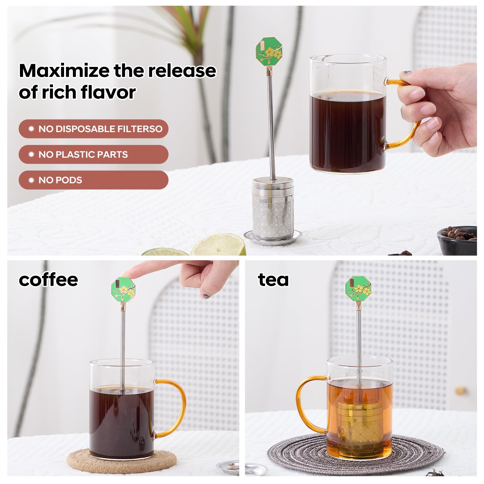 MYHWOACFX filtro de té para hierbas y especias en acero 304