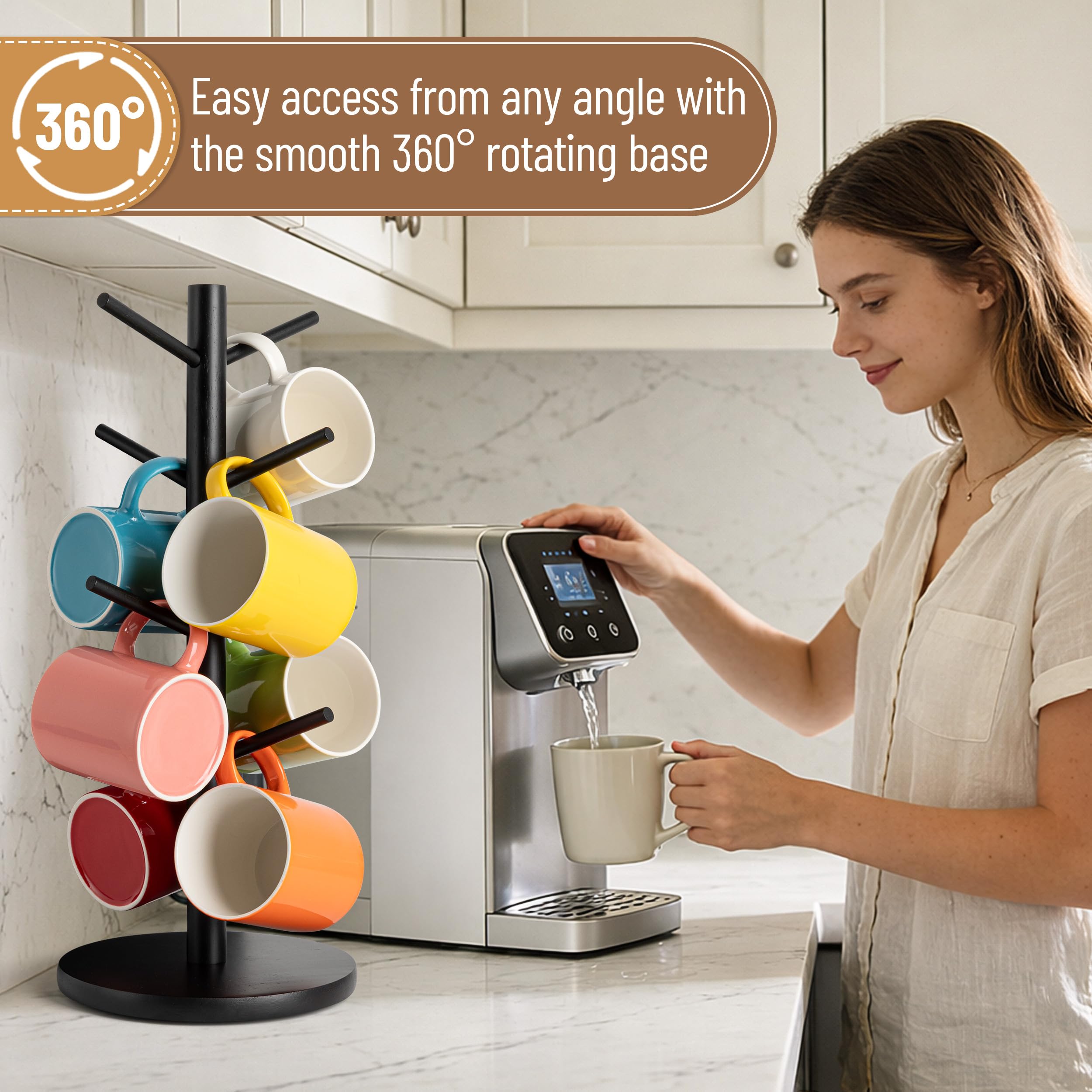 MyLifeUNIT acabado negro suave protege tazas y añade estilo