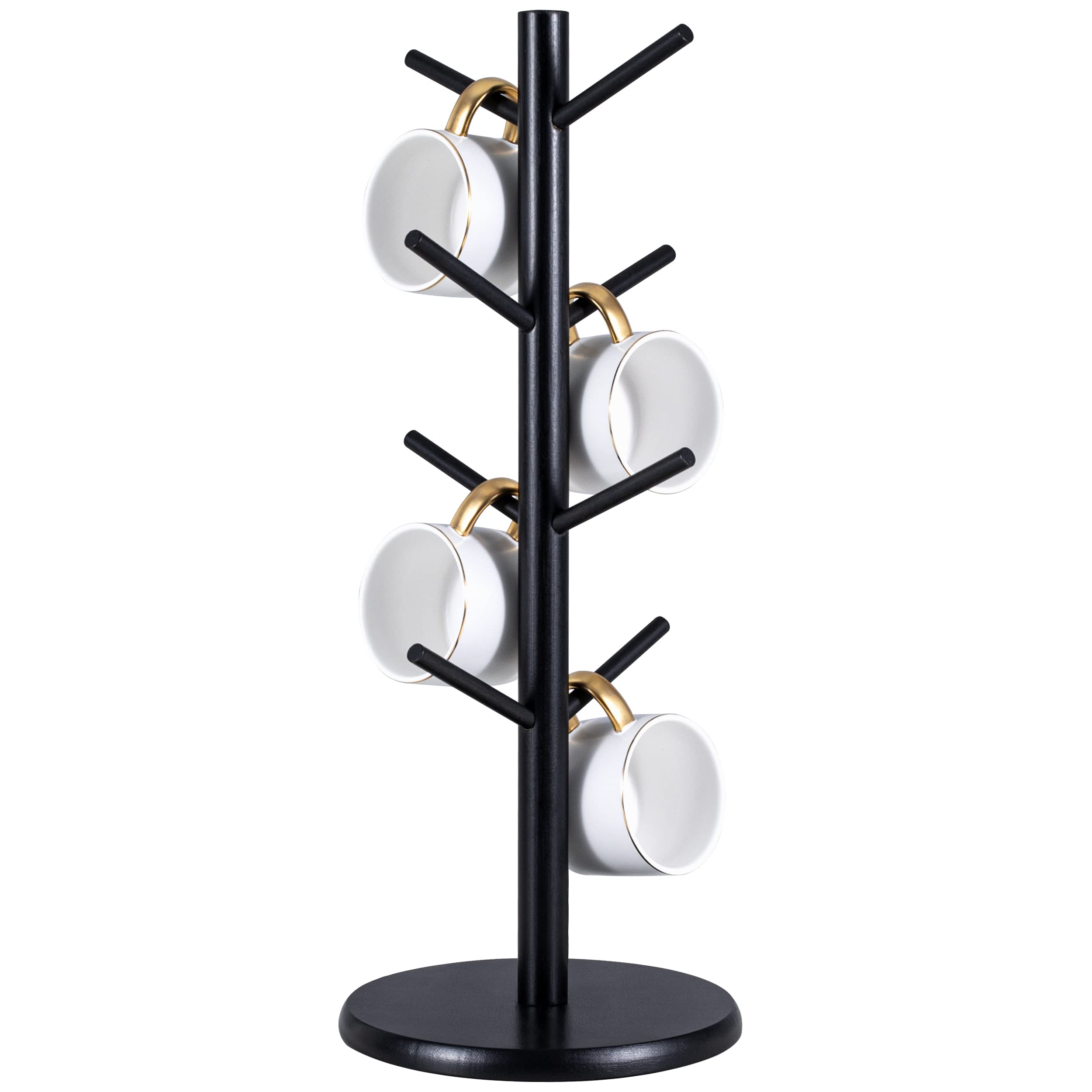MyLifeUNIT árbol soporte tazas 8 ganchos para encimera, organización eficiente.