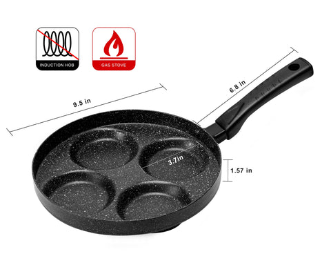 MyLifeUNIT diámetro sartén 9-5 pulgadas para porciones de desayuno