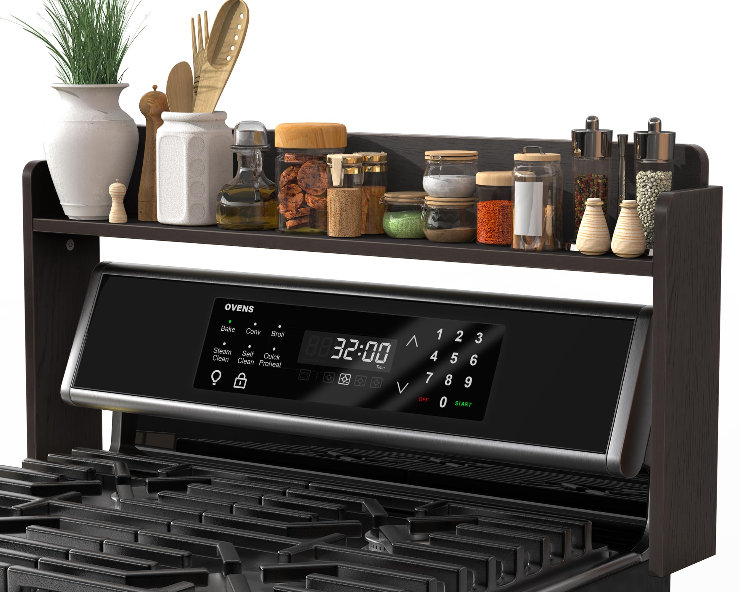MyLifeUNIT estante sobre estufa, solución diaria para cocina organizada.