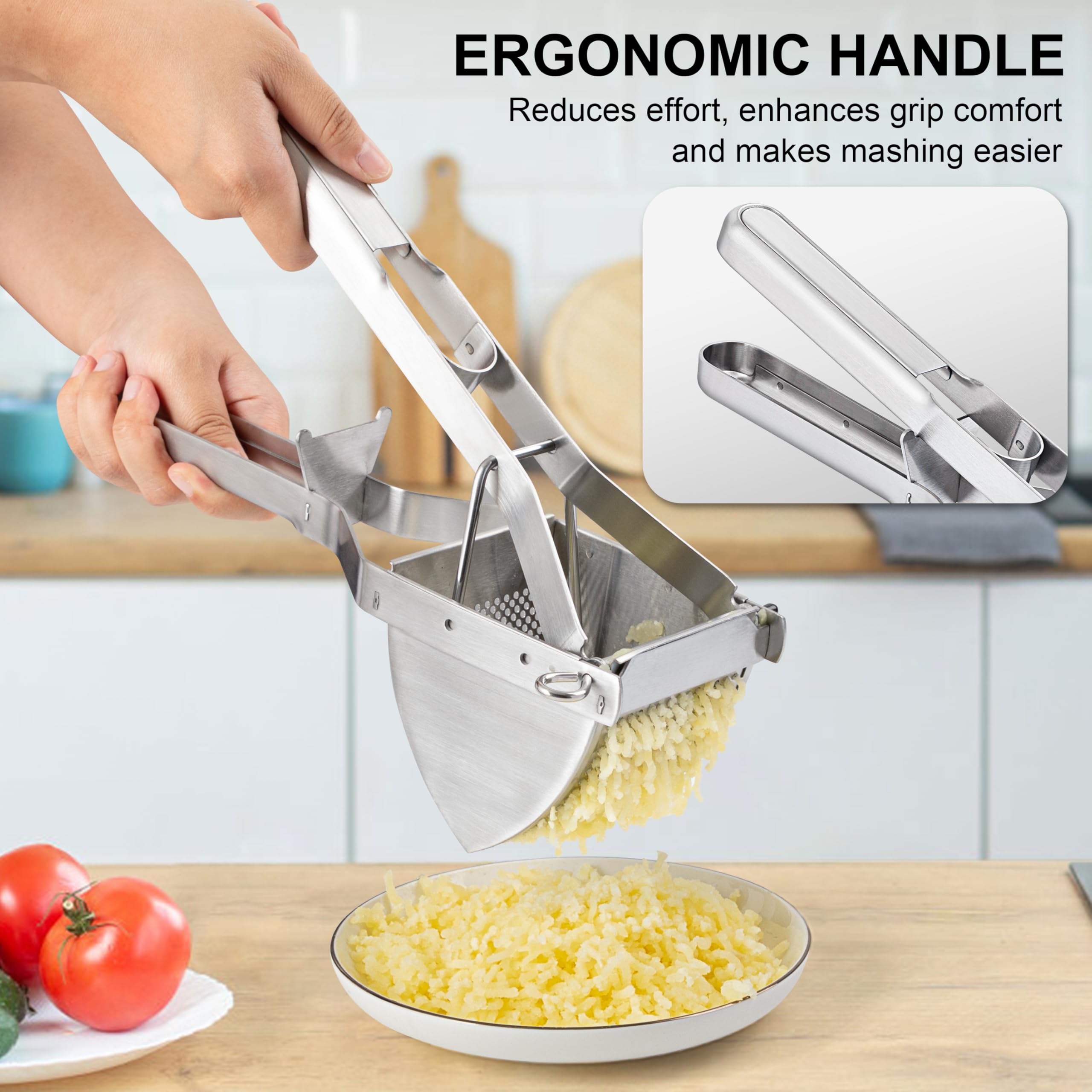 MyLifeUNIT prensapapas apta para lavavajillas, limpieza rápida tras cocinar.