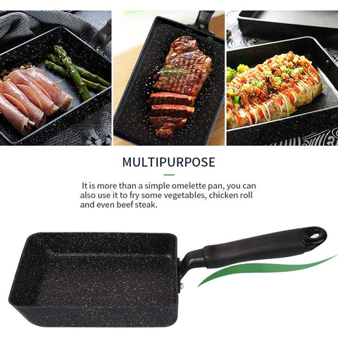 MyLifeUNIT Tamagoyaki Pan, espátula de silicona incluida protege antiadherente.