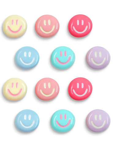 Imanes Mymazn para frigorífico con sonrisa, colores vivos para notas y fotos.