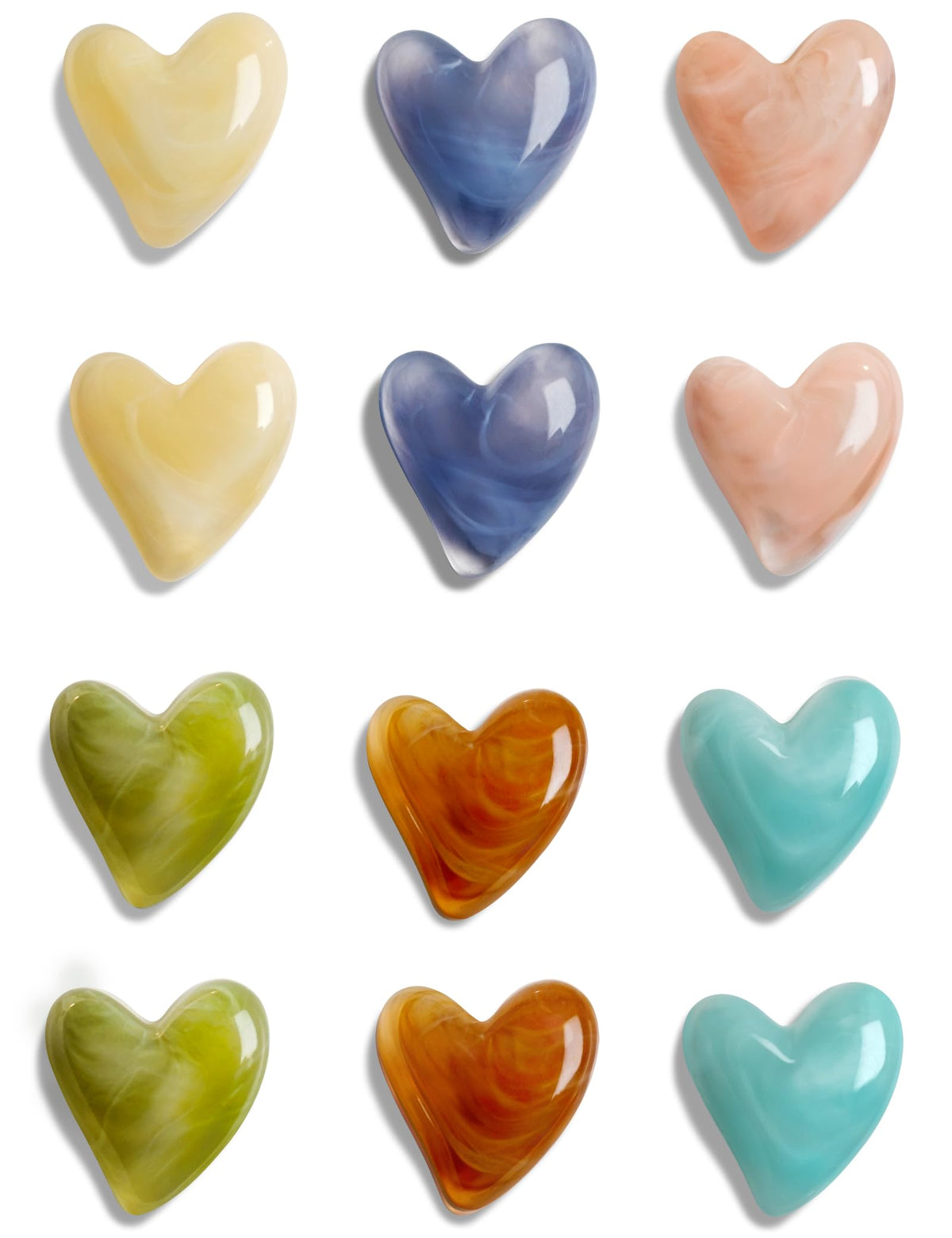 Imanes Mymazn para nevera en forma de corazones con sujeción útil para notas
