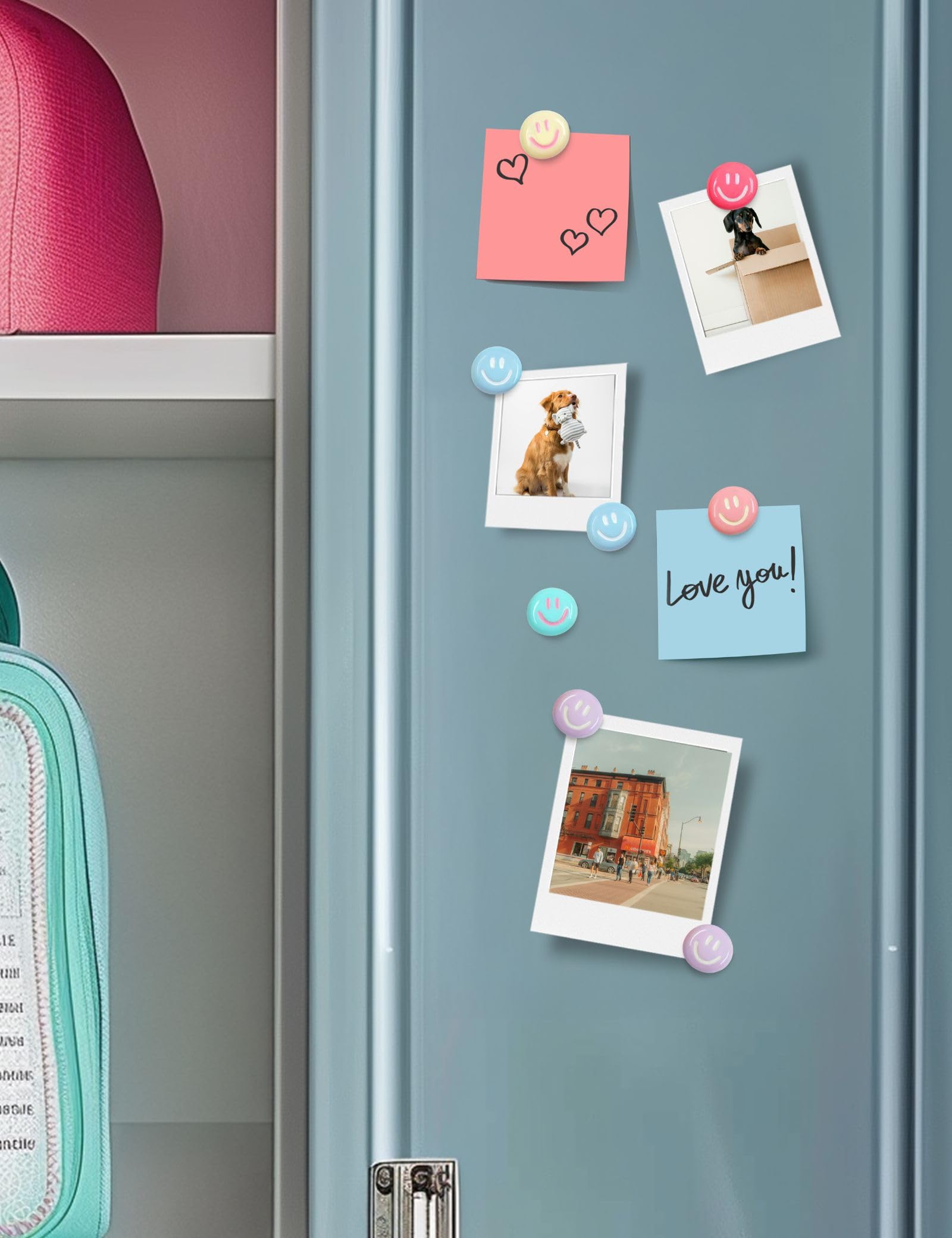Imanes Mymazn para casillero escolar, colores brillantes para organizar.