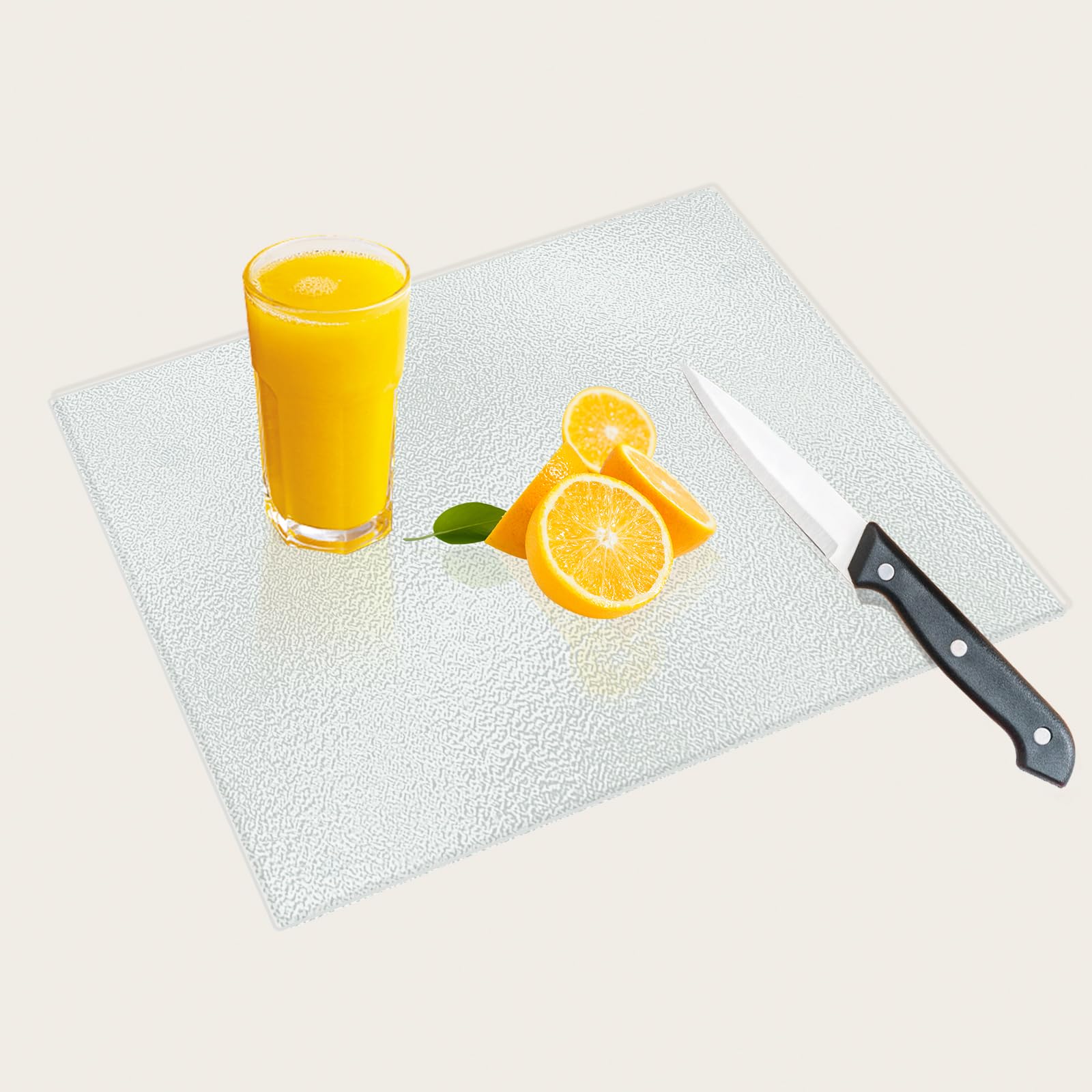 Mymonfif tabla de corte de vidrio templado 12x8, acabado mate para cocina duradera