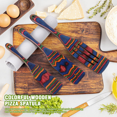 MYRAINBOWN Spurtle ergonómico, mango cómodo para mezclar y voltear