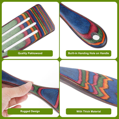 MYRAINBOW Utensilios de cocina en Pakkawood, fáciles de limpiar y mantener