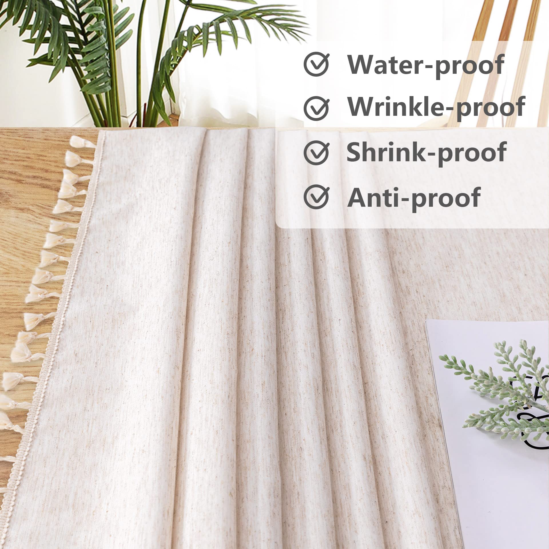 Diseño moderno y neutro de MYSKY HOME con borlas decorativas.