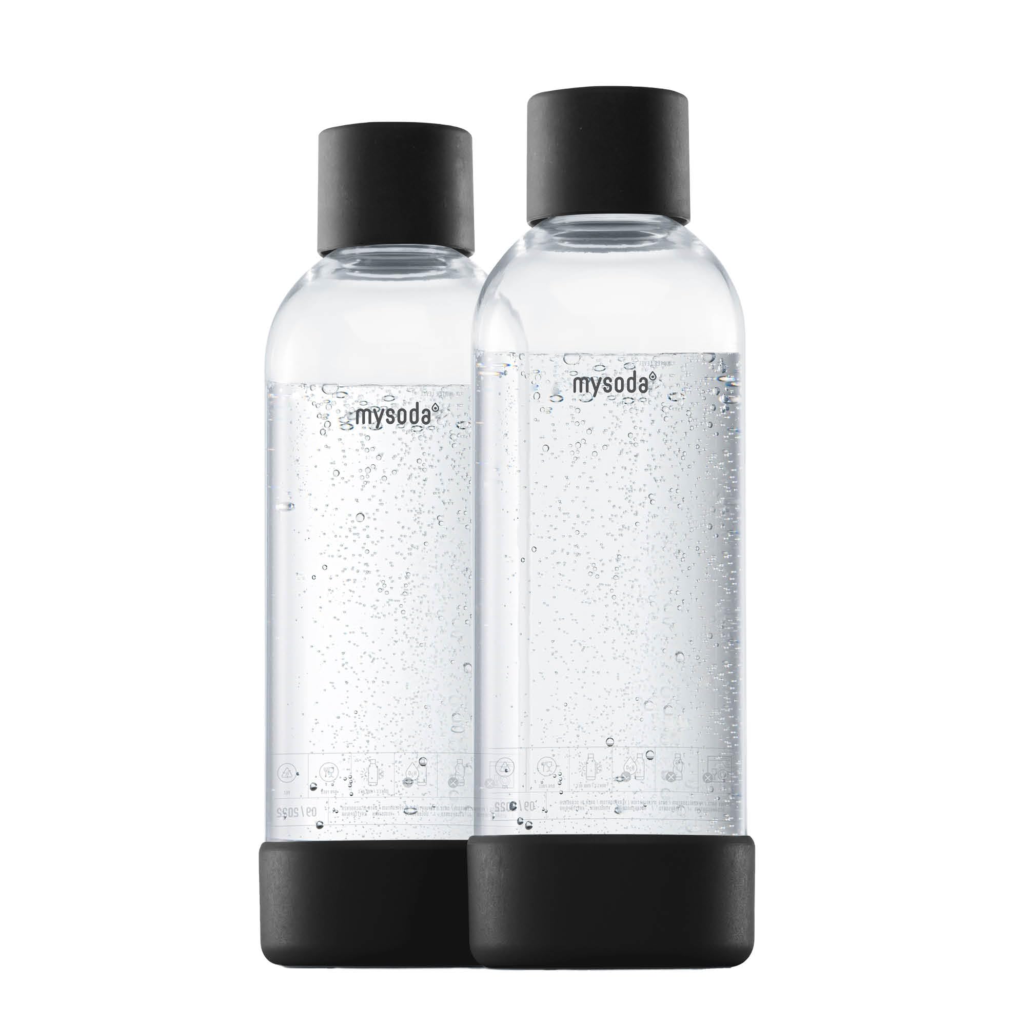 Mysoda botella carbonatadora 1L con cierre rápido, ideal para bebidas caseras.