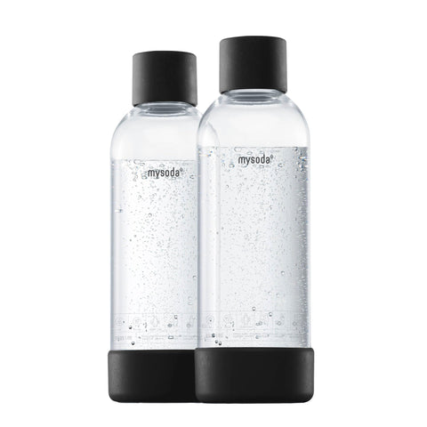 Mysoda botella carbonatadora 1L con cierre rápido, ideal para bebidas caseras.