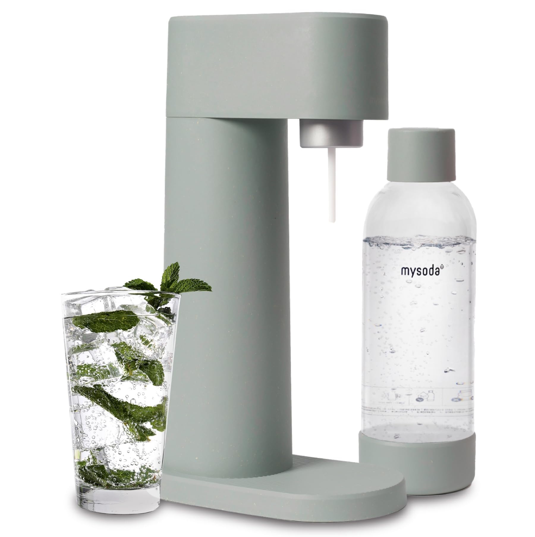 Mysoda Woody en acción, máquina de agua carbonatada para bebidas rápidas.