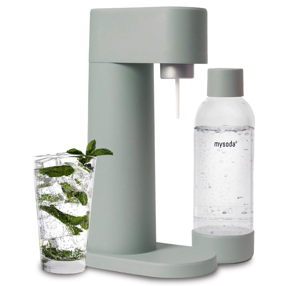 Mysoda Woody en acción, máquina de agua carbonatada para bebidas rápidas.
