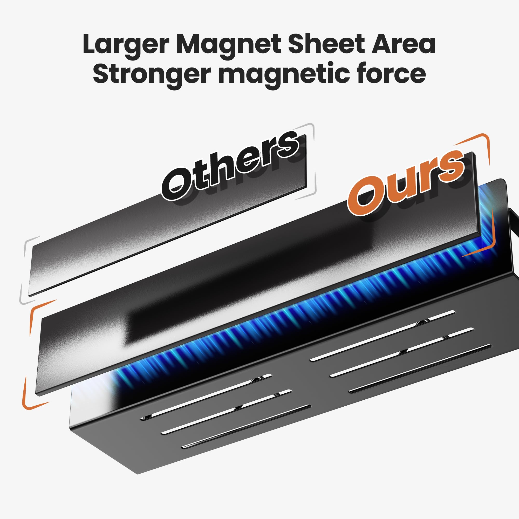 Paquete de cuatro estantes magneticos Mystozer para despensa y refrigerador.