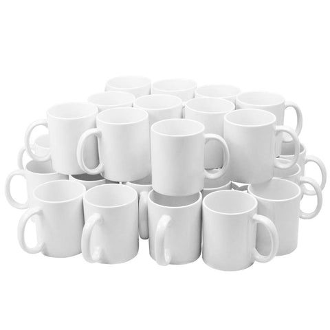 Paquete de 36 tazas MYSUB 11oz, ideal para oficina o eventos.