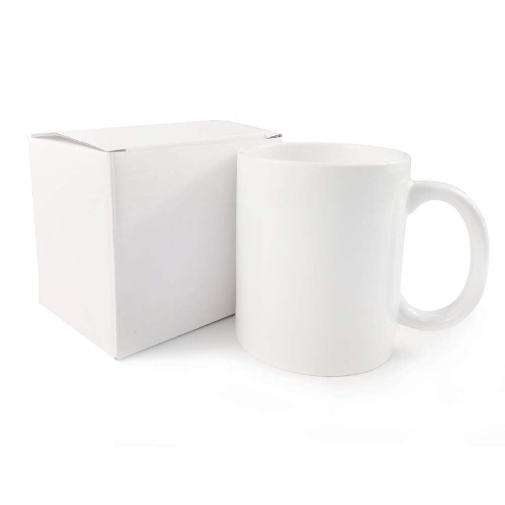 Taza MYSUB 11oz, empacado individualmente para protección.
