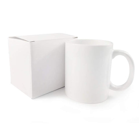 Taza MYSUB 11oz, empacado individualmente para protección.