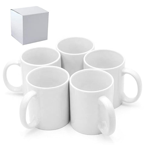 Taza MYSUB 11oz, superficie blanca lista para imprimir diseños.